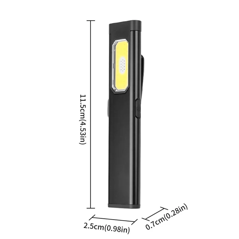Linterna de Trabajo LED COB Portátil X615 con Imán Trasero/Clip para Exterior - Negro