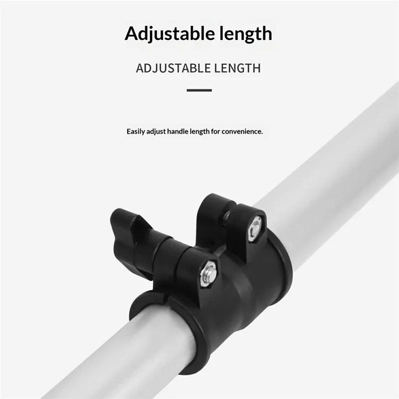 KOETSU 119.4cm Outboard Motor Extension Rod Adjustable Extended Handle Control Pole for 3.7-4.5cm Caliber - Silver