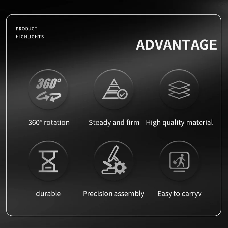 Portacanna da pesca regolabile con rotazione a 360° e anello di bloccaggio frontale in ABS per pesca in battello - Nero