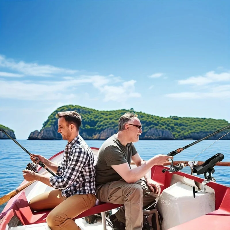 Fishing Rod Holder Multi-Angle Adjustable Boat Raft Bridge Fishing Stand Portable for Outdoor - Black