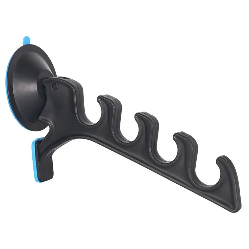 Portacanne da pesca in ABS con 4 fori e ventosa, organizzatore antitorsione per canne da pesca per auto