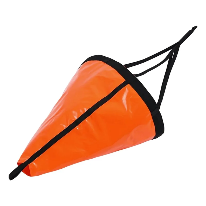 Ancla marina KOETSU tamaño S de 24 pulgadas de PVC, ancla de alta resistencia para moto acuática, embarcación a motor, velero, bote hinchable (sin cuerda ni flotador) - Naranja