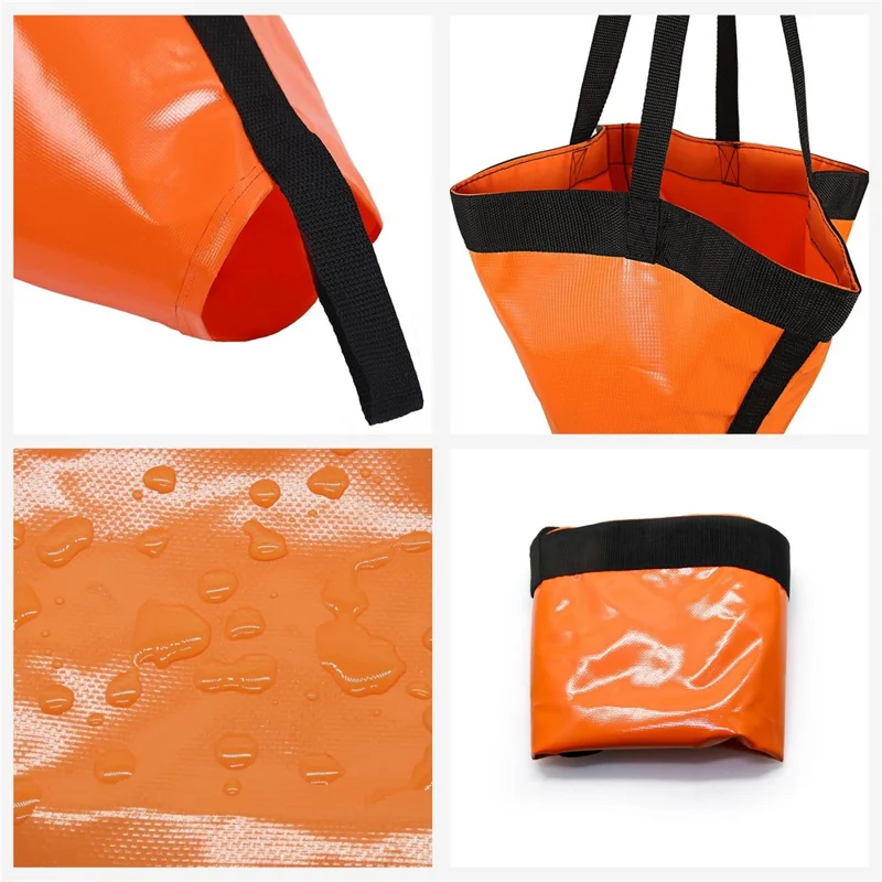 Ancla marina KOETSU tamaño S de 24 pulgadas de PVC, ancla de alta resistencia para moto acuática, embarcación a motor, velero, bote hinchable (sin cuerda ni flotador) - Naranja