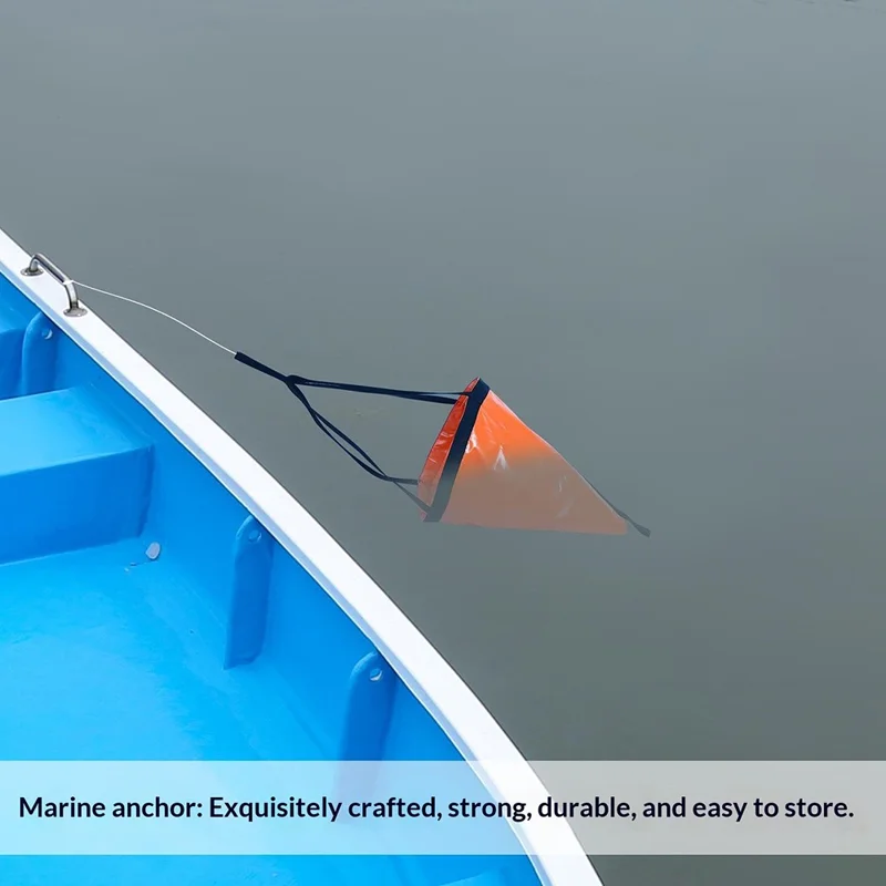 32 tum marin båt fallskärmshamn fiskebåt PVC uppblåsbar drivhamn för snabbåt / yacht, M-storlek - Orange