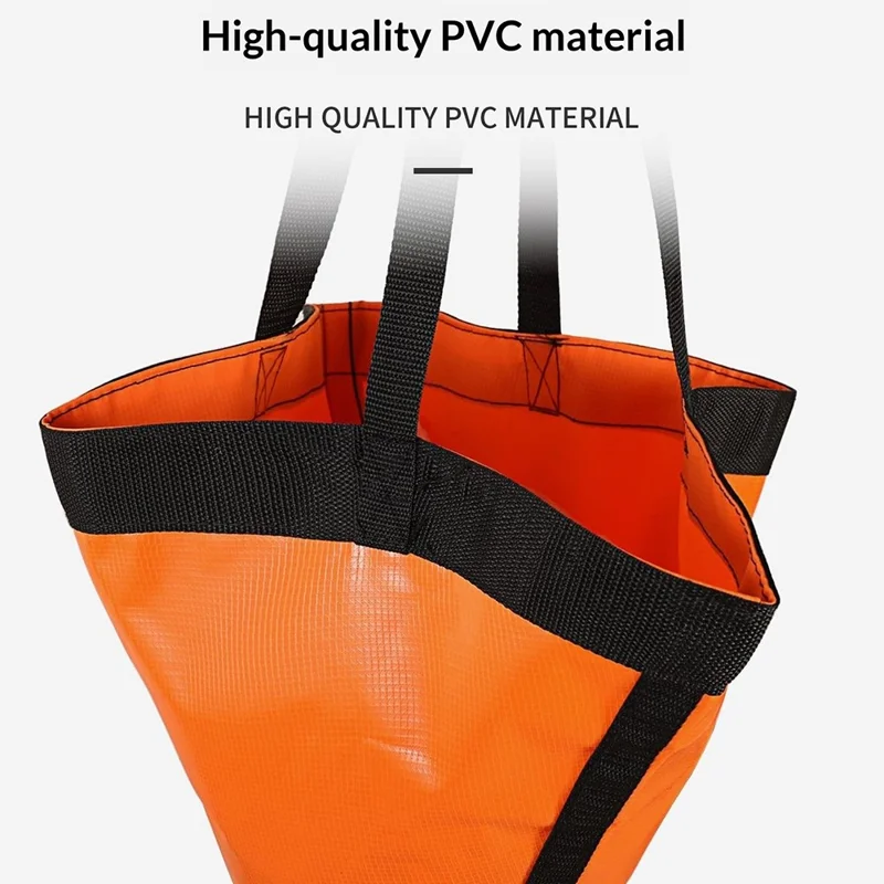 32 tum marin båt fallskärmshamn fiskebåt PVC uppblåsbar drivhamn för snabbåt / yacht, M-storlek - Orange