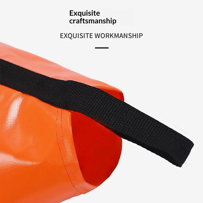 Ancla marina de 42 pulgadas para barco, ancla de paracaídas inflable de PVC para pesca, ancla de deriva para lancha rápida / yate, tamaño L - naranja