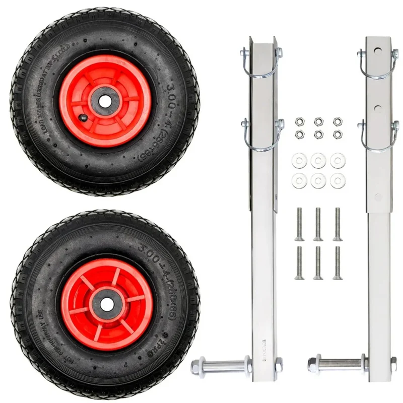 Universal Stainless Steel Boat Tug Wheels Removable Portable Cart Bracket for Surf Paddleboards
