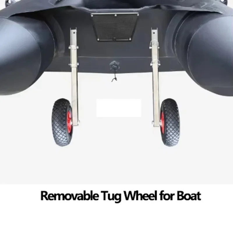 Universal Stainless Steel Boat Tug Wheels Removable Portable Cart Bracket for Surf Paddleboards