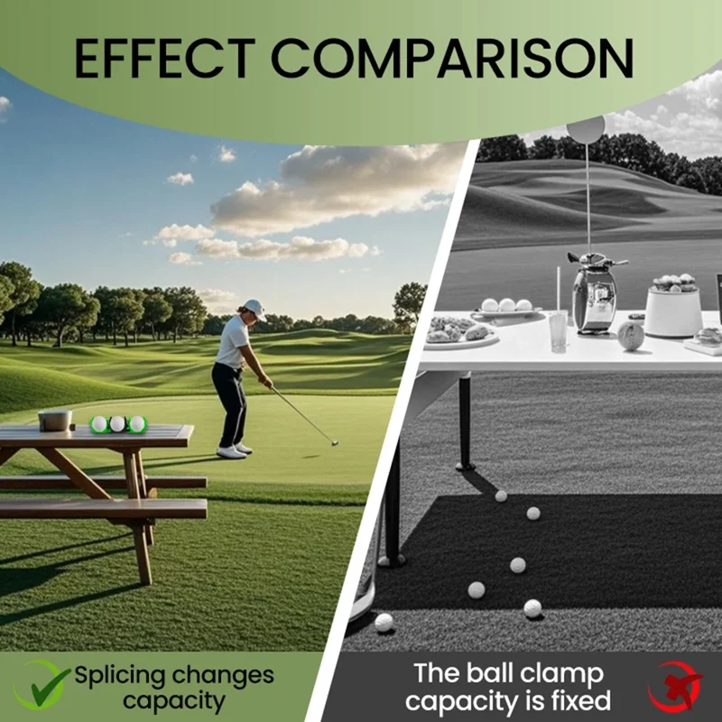 H1172 3Pcs Connectable Golf Ball Clip Lightweight Desktop Golf Ball Holder Rack