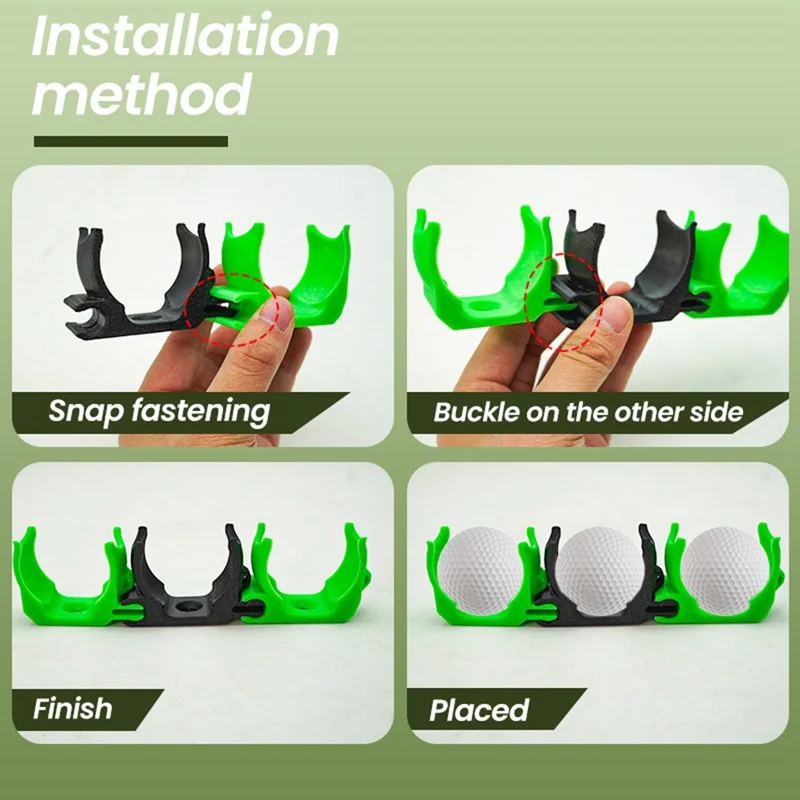 H1172 3Pcs Connectable Golf Ball Clip Lightweight Desktop Golf Ball Holder Rack