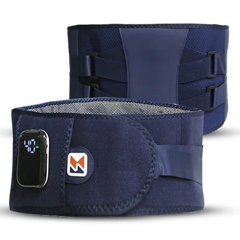 YF-FR111 Kabelloser Rotlicht-Heiz-Lendenband-Lendenwärmer mit Massage, Vibrationsunterstützung und Taillenformung – Dunkelblau