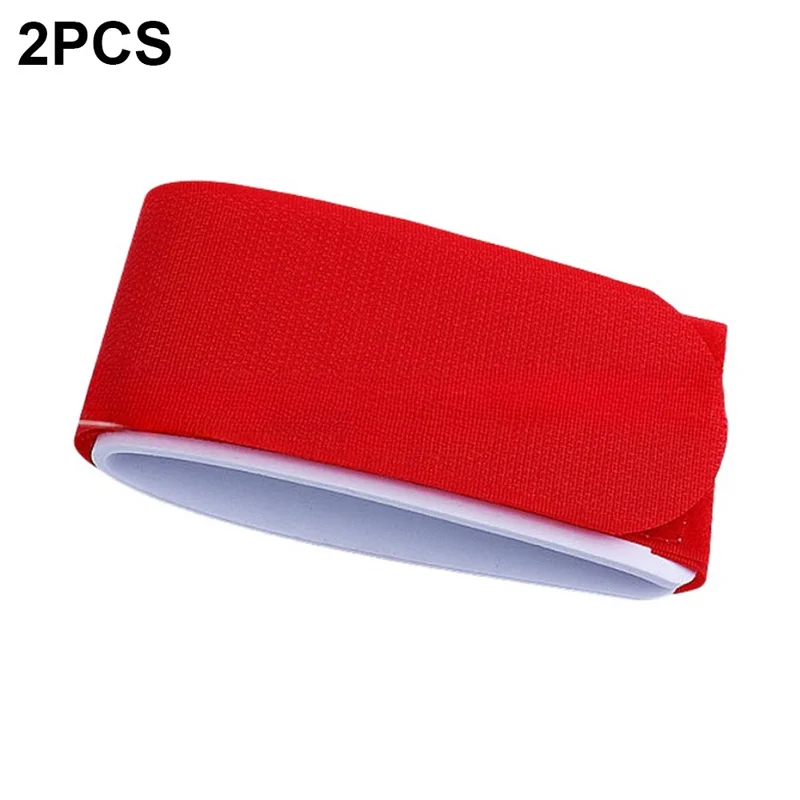 Cinghie di Fissaggio per Sci 2 Pezzi, Fermagli per Immagazzinaggio Accessori per Sci, Cinghie di Sicurezza in EVA e Fibbia in Nylon Autoaggrappante - Rosso