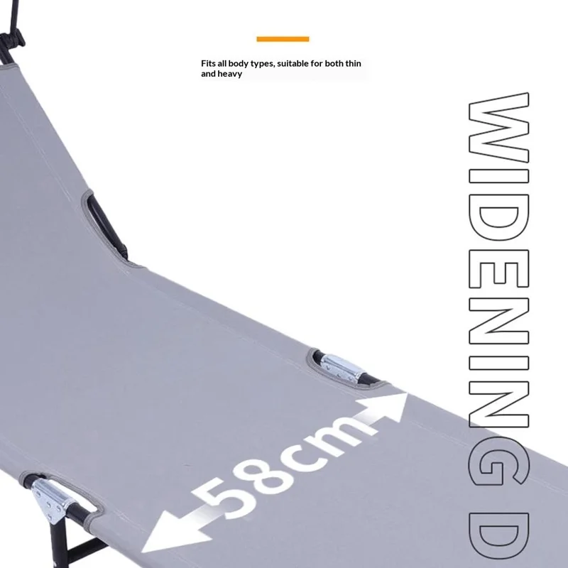 Cama de Campanha Exterior Leve Cama Dobrável com Toldo de Sombra 175-190 x 58 x 30-68 cm