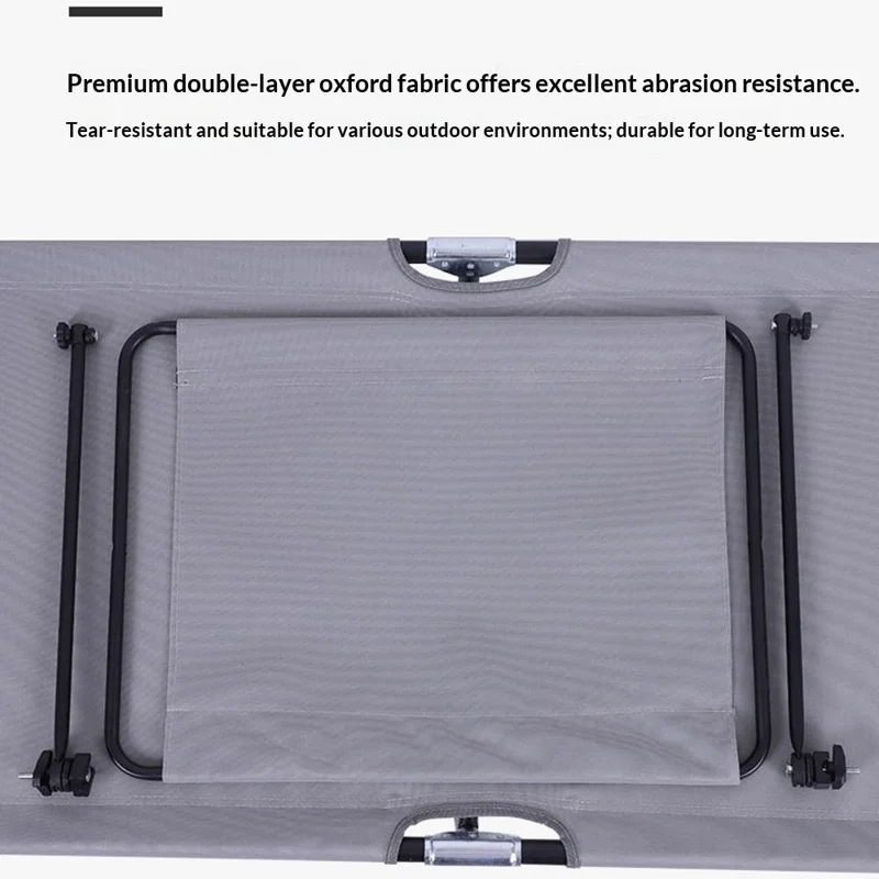 Cama de Campanha Exterior Leve Cama Dobrável com Toldo de Sombra 175-190 x 58 x 30-68 cm