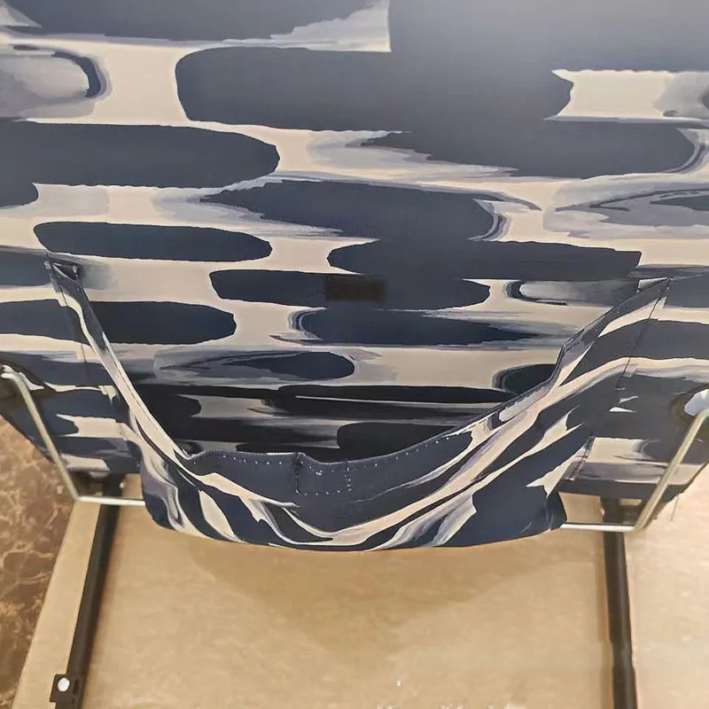 Регулируемое складное кресло-шезлонг с сумкой для хранения, коврик для кемпинга и пляжа, 99 + 55 x 45 x 50 см — синий/белый граффити