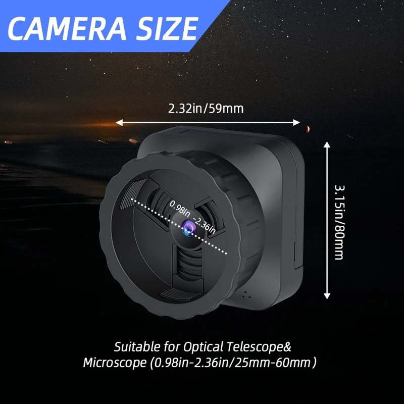 EP03 64MP WiFi Digital Microscope Eyepiece 4K Video 16X Zoom 2.8 Inch HD Screen Telescope Camera