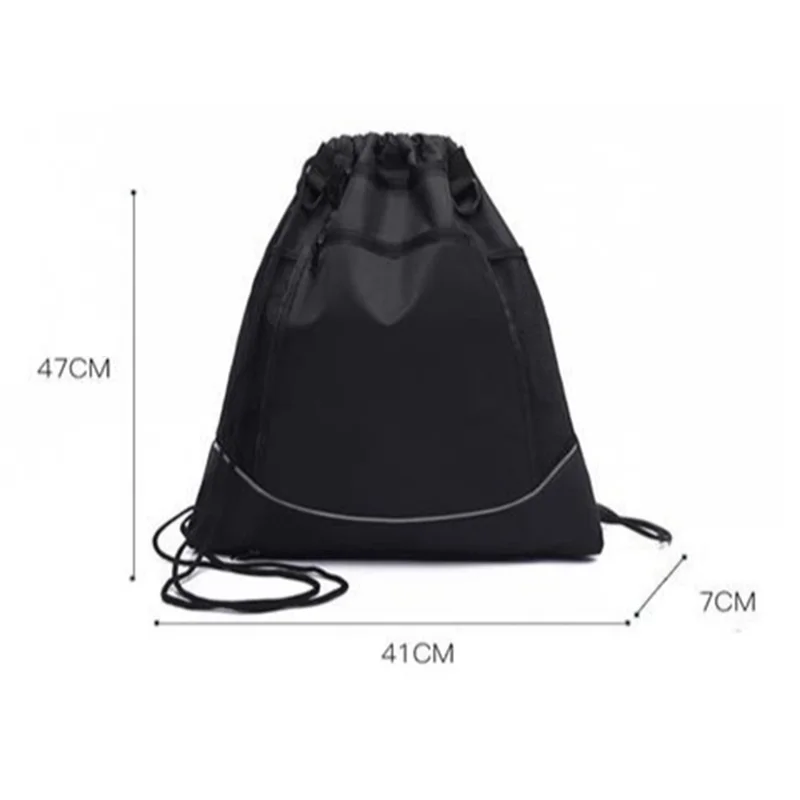 Basketballrugzak met Grote Capaciteit, Outdoor Sportsbag met Trekkoord, Multifunctionele Opbergruimte - Lichtgrijs