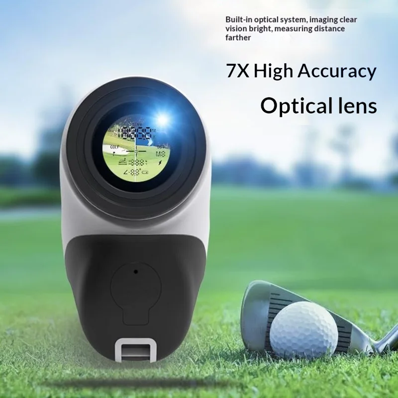 SH268 5-1200 Yards Portable Golf Range Finder 7X Magnification Laser Distance Measuring Telescope (without Memory) - Black+White