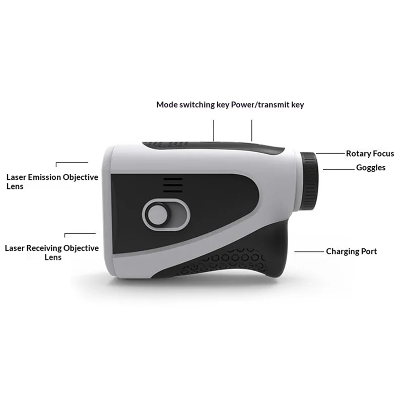 SH268 5-1200 Yards Portable Golf Range Finder 7X Magnification Laser Distance Measuring Telescope (without Memory) - Black+White