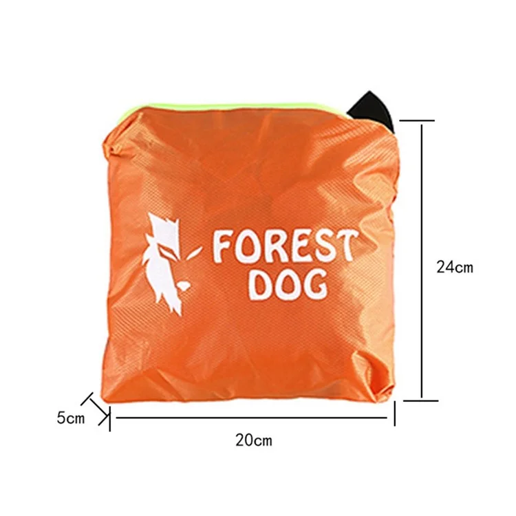 FOREST DOG Men Women Outdoor Camping Hiking Rain Poncho Reflective Raincoat - Orange