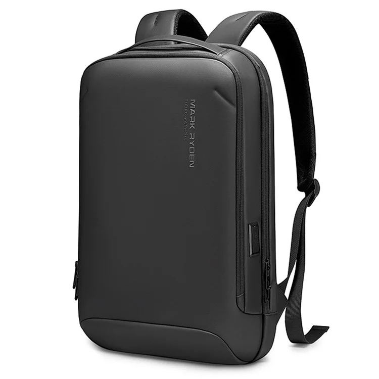 Mark Ryden MR9008 15.6 '' Bagure De Sac À Dos D'ordinateur Portable Sac De Voyage Business Rucksack Business Avec 2 Ports De Charge À L'extérieur - Le Noir