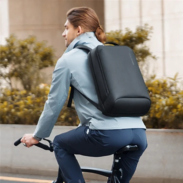 Mark Ryden MR9008 15.6 '' Bagure De Sac À Dos D'ordinateur Portable Sac De Voyage Business Rucksack Business Avec 2 Ports De Charge À L'extérieur - Le Noir