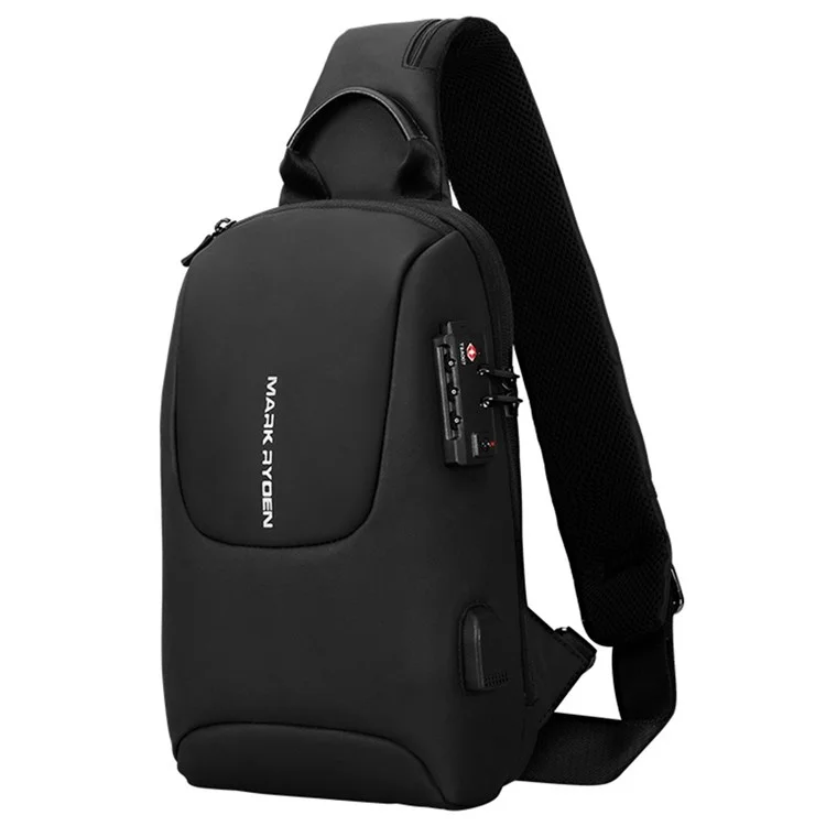 MARK RYDEN MR7039 TSA Password Lock Anti-Theft Men Chest Bag Single Shoulder Bag with Charging Interface