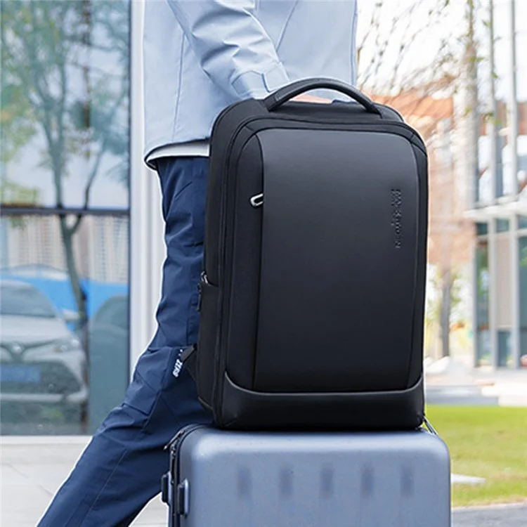 MARK RYDEN MR1927 Stylish Men Leather + Oxford Cloth Backpack Anti-splash Laptop Bag Casual Daypack