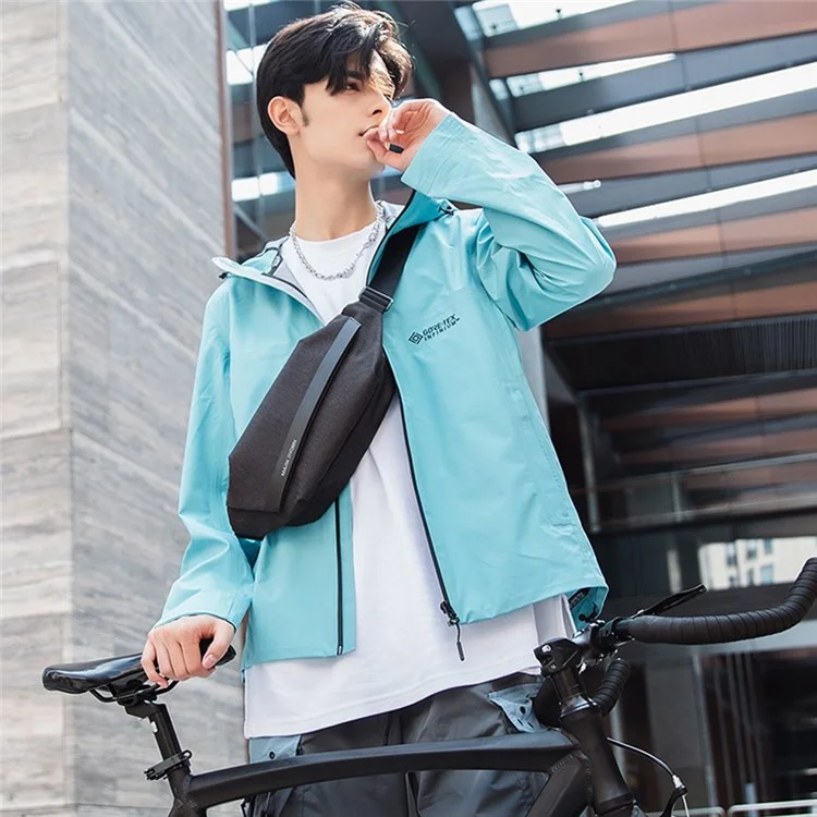 MARK RYDEN MR8331 Stylish Casual Men Oxford Cloth Chest Bag Single Shoulder Crossbody Bag - Black with Insert Buckle
