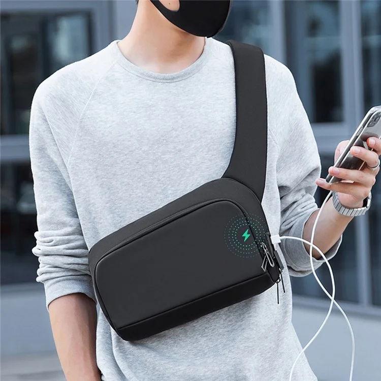 MARK RYDEN MR8893 Stylish Men Single Shoulder Chest Bag Casual Oxford Cloth Water-resistant Crossbody Bag