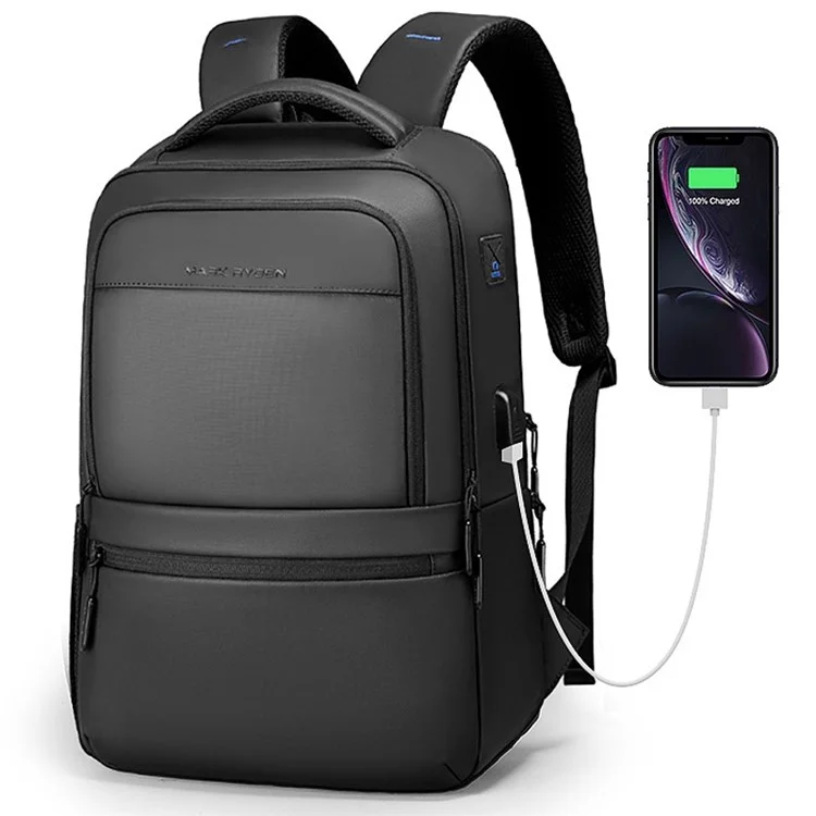 MARK RYDEN MR9103 Business Travel Oxford Cloth Men Backpack Anti-splash 15.6-inch Laptop Dual Shoulder Bag with USB Port