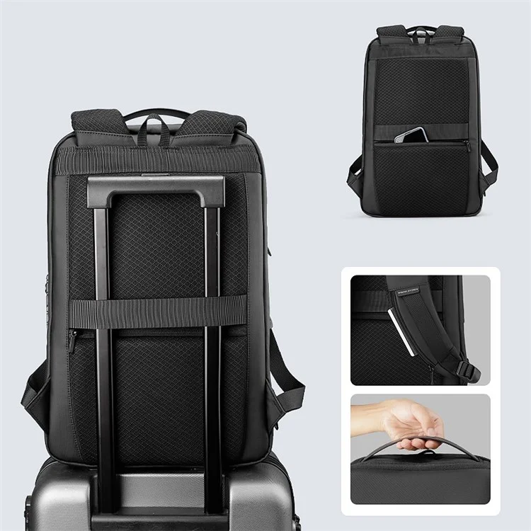 MARK RYDEN MR9000 Password Lock Anti-Theft Men Business Travel Backpack Oxford Cloth Laptop Daypack with Charging Interface