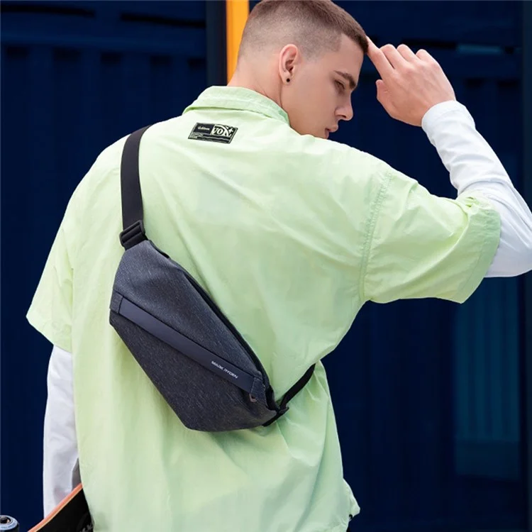 MARK RYDEN MR-7786SJ Stylish Men Oxford Cloth Chest Bag Student Sport Casual Crossbody Bag - Black