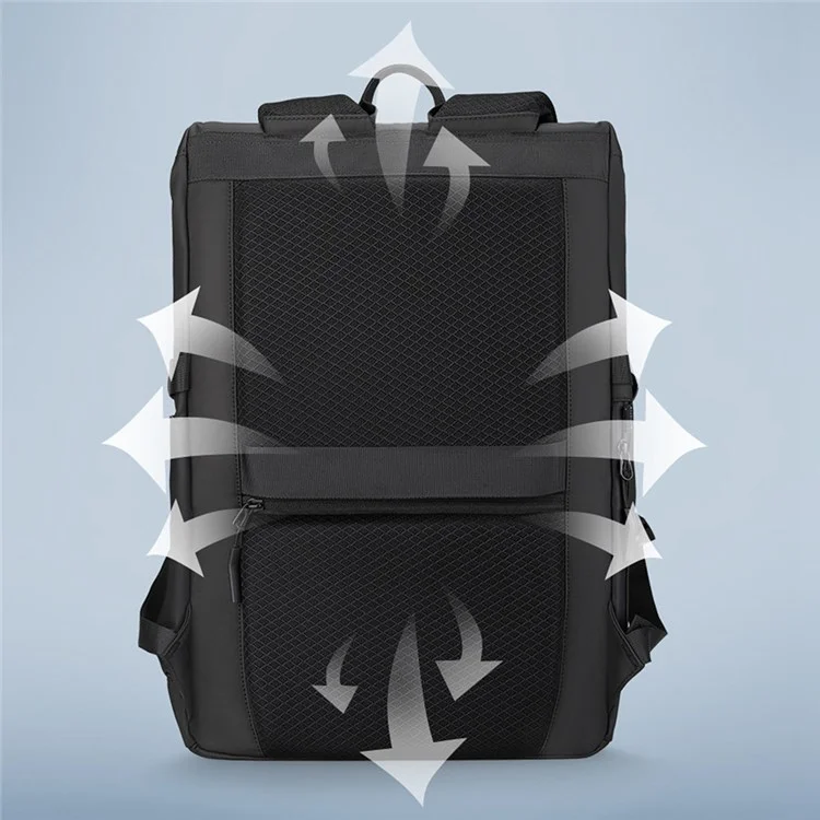 MARK RYDEN MR5748SJ Expandable Backpack RFID Blocking 15.6inch Laptop Shoulder Bag with Dual Charging Ports and Compass
