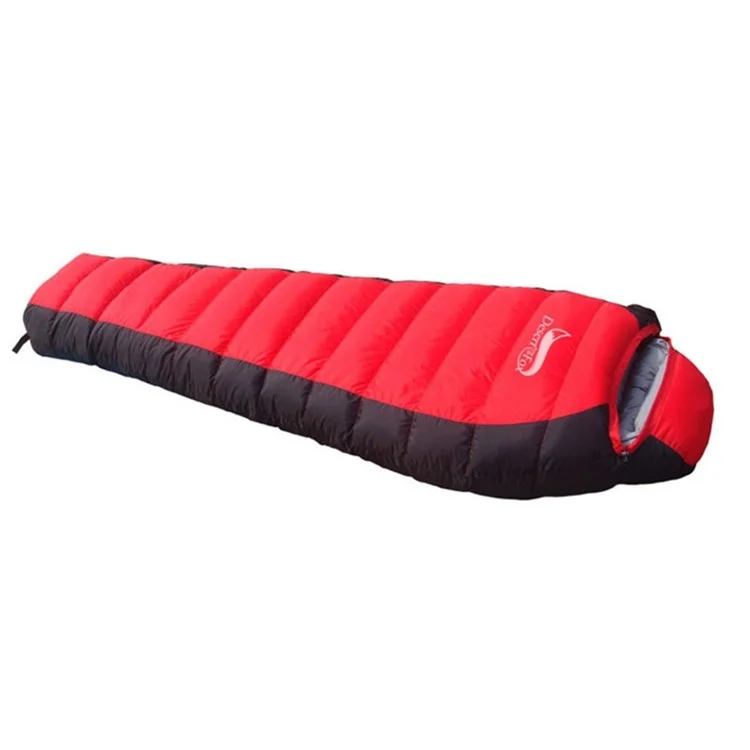 Desert & Fox Outdoor Ultra Light Inverno Borse A Pelo Per Adulti Camping Duck Down Down Caldo - Rosso