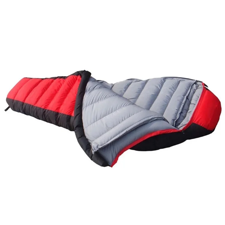 DESERT&FOX Outdoor Ultra-light Winter Adult Sleeping Bag Camping Hiking Duck-down Warm Sleeping Bag - Red