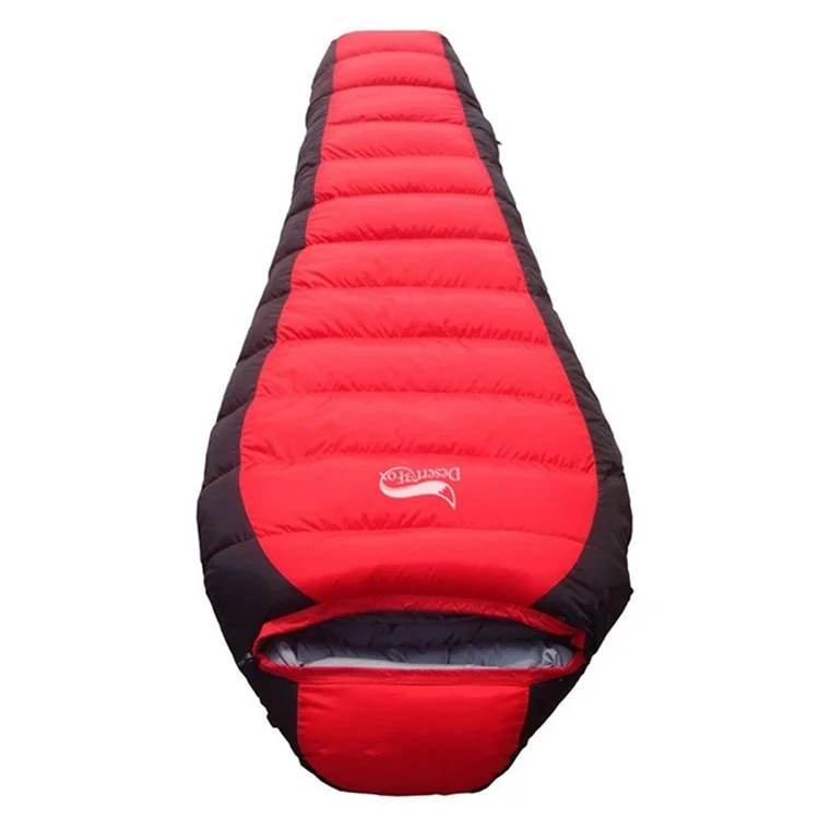 Desert & Fox Outdoor Ultra Light Inverno Borse A Pelo Per Adulti Camping Duck Down Down Caldo - Rosso