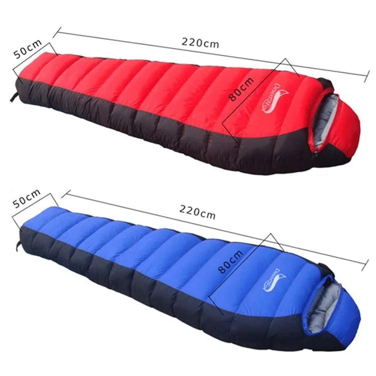 DESERT&FOX Outdoor Ultra-light Winter Adult Sleeping Bag Camping Hiking Duck-down Warm Sleeping Bag - Red