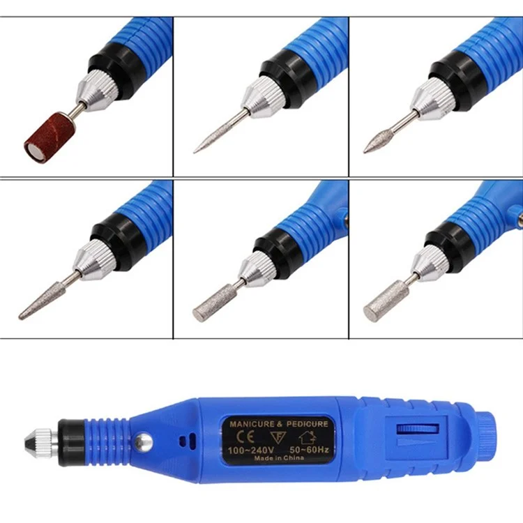 Juego de Limapuertas Eléctricos USB Recargables Herramienta de Cuidado de Manos y Pies para Limar, Recortar y Pulir Uñas - Rosa