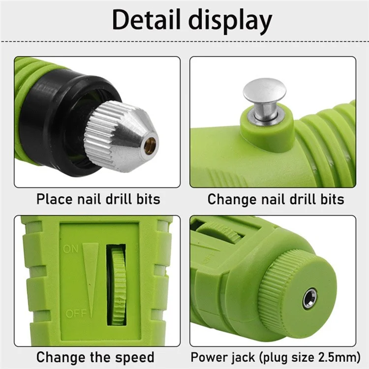 Juego de Limapuertas Eléctricos USB Recargables Herramienta de Cuidado de Manos y Pies para Limar, Recortar y Pulir Uñas - Rosa