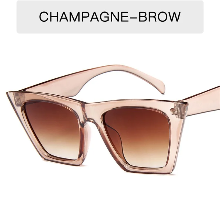 5154 Men Women Vintage Cat Eye Sunglasses Glasses Eyewear - Champagne