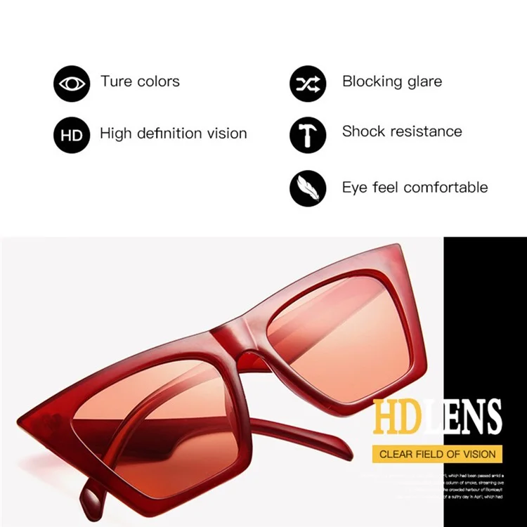 5154 Men Women Vintage Cat Eye Sunglasses Glasses Eyewear - Champagne