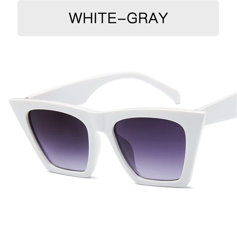 5154 Men Women Vintage Cat Eye Sunglasses Glasses Eyewear - White