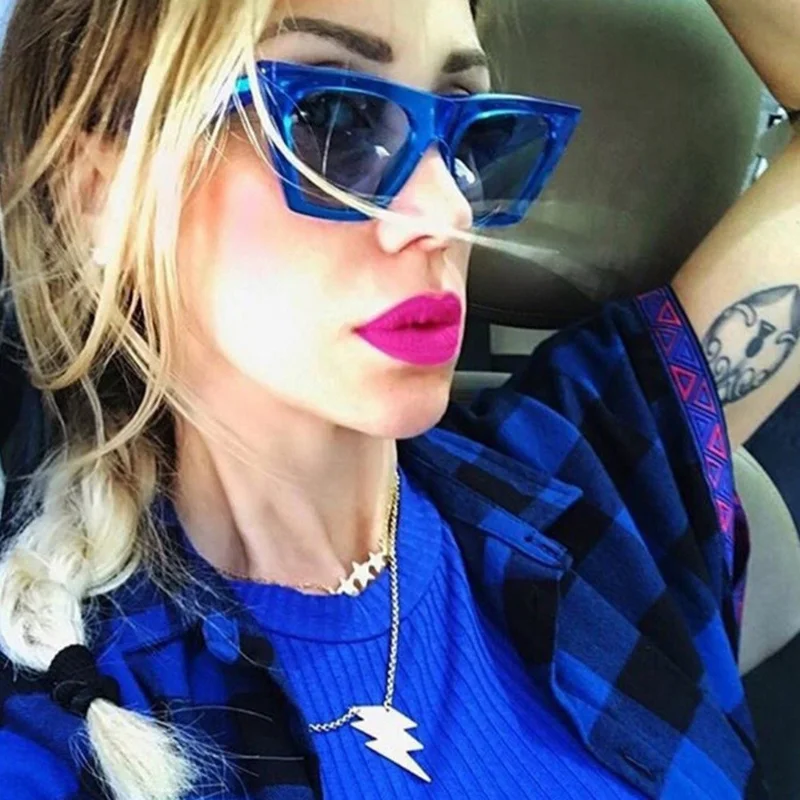 5154 Men Women Vintage Cat Eye Sunglasses Glasses Eyewear - White