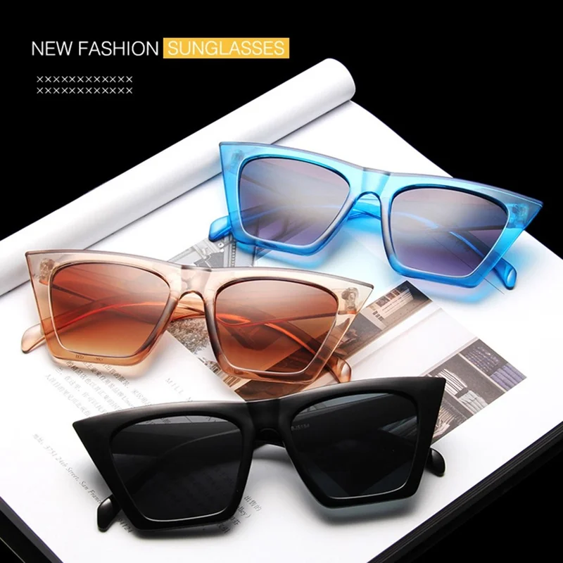 5154 Men Women Vintage Cat Eye Sunglasses Glasses Eyewear - White