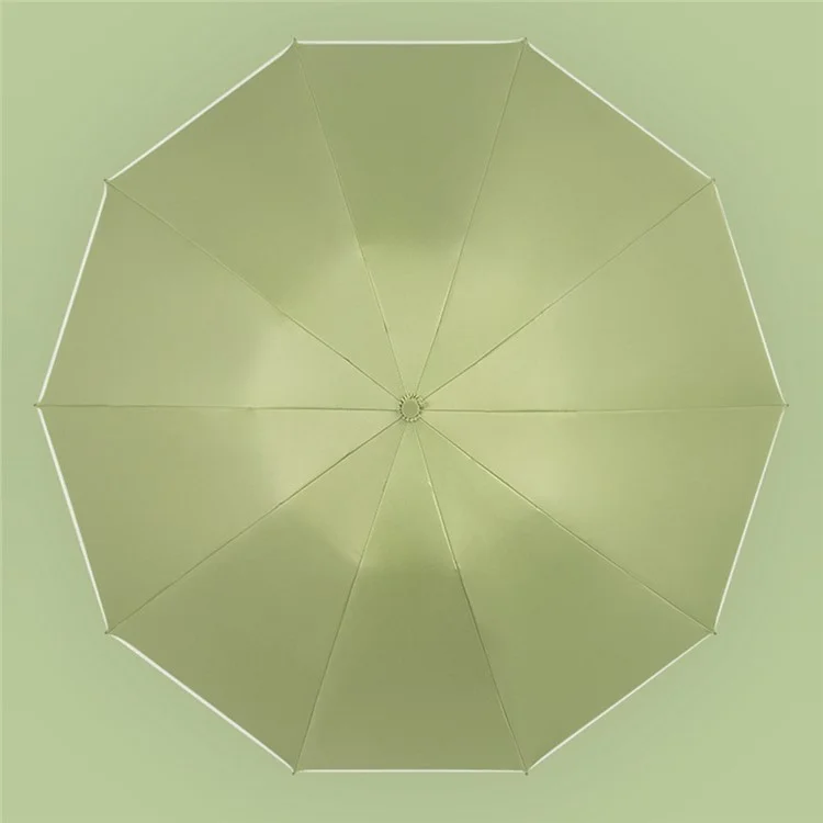 Reflective Automatic Umbrella Sun-proof Rainproof Dual-use Folding Reverse Type Umbrella Large UV Protection Umbrella - Light Grey