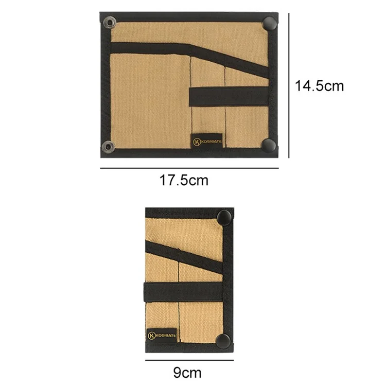 KOSIBATE H255 Tactical EDC Tool Storage Bag Wallet Molle Bag Outdoor Multifunction Military Tool Storage Pouch - Black