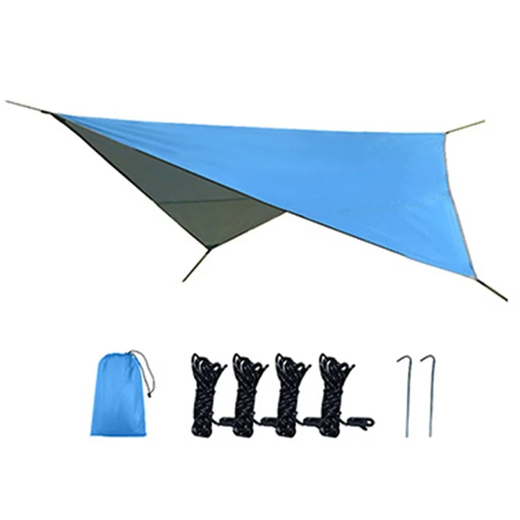 TM-075 Tapa Impermeable Tarp Silver Toldo Para Acampar al Aire Libre Tarp Revista Solar - Azul