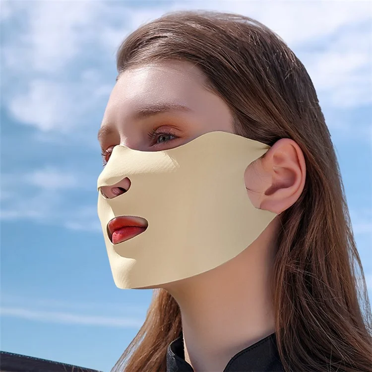 XKZ51 Outdoor Sportmaske Eisseide Gesichtsmaske UV -schutz Sonnenschutzmaske Atmungsfreie Sicherheitsmaske - Rosa