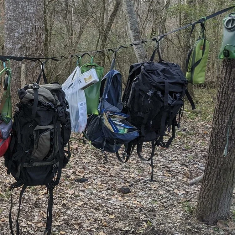 Corda para Varais de Camping Outdoor 19 Furos Prendedor de Armazenamento de Picnic Acessórios para Tendas